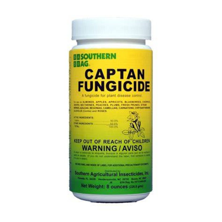 How to apply captan fungicide?