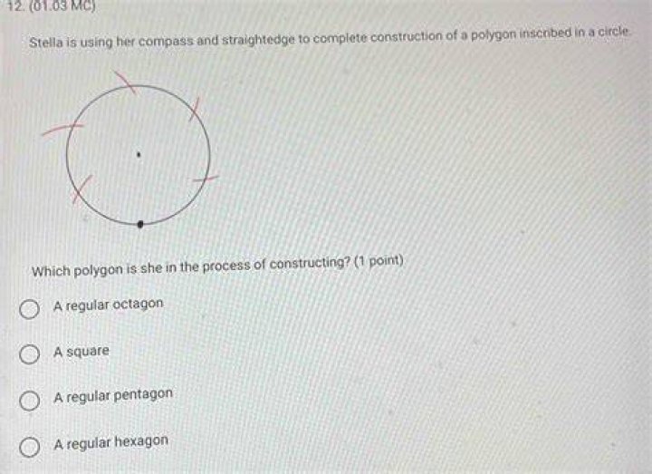 When constructing an inscribed polygon with a compass and straightedge?