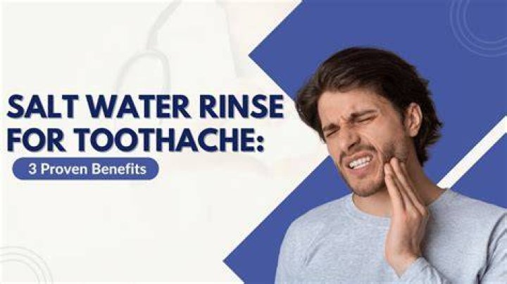 Why does rinsing with salt water help a toothache?