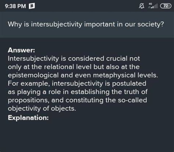 Why is intersubjectivity important brainly?