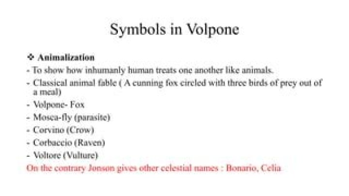 Why the characters in volpone named like animals?